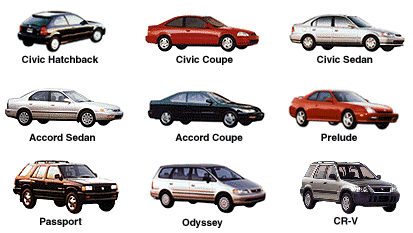 1998 Honda Models